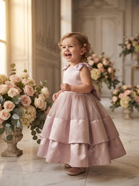 The Rosé Lumière Satin & Tulle Heirloom Dress