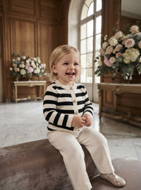 The Monochrome Heritage Crest Cardigan