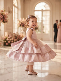 The Rosé Lumière Satin & Tulle Heirloom Dress