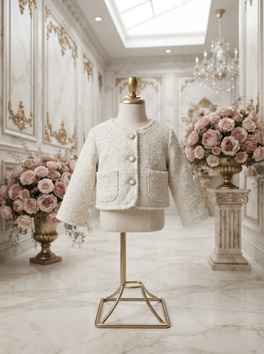 The Enchanted Rose Ivory Tweed Jacket