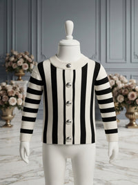 The Monochrome Heritage Crest Cardigan