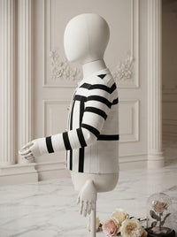 The Monochrome Heritage Crest Cardigan