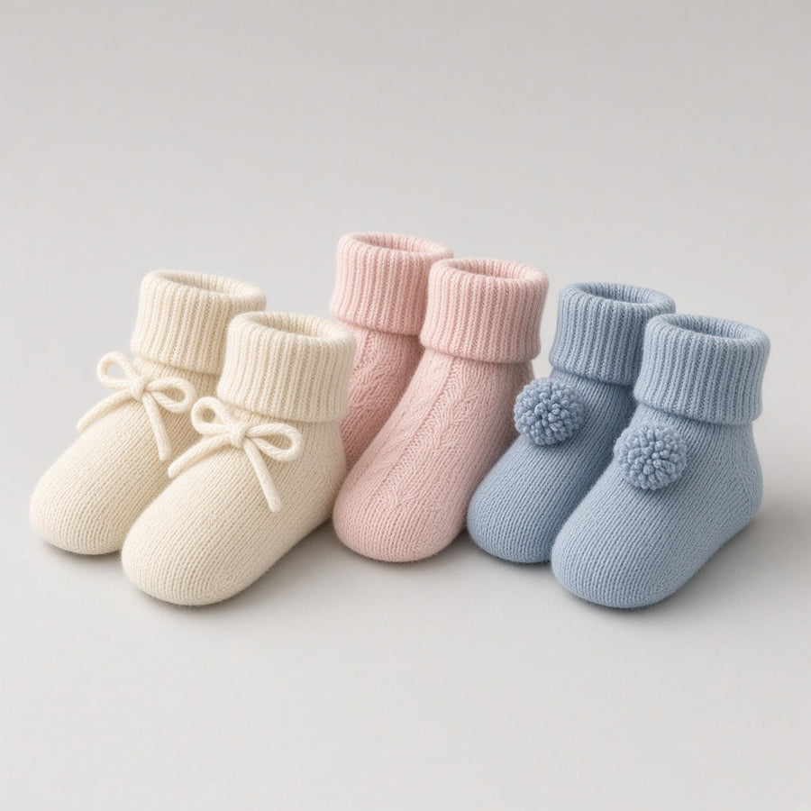 Cotton Booties Pack Of 3 - FN-8536